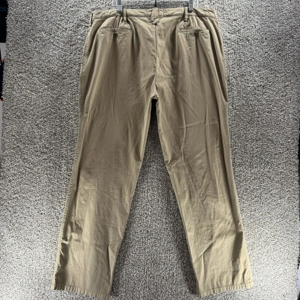 Robert Graham Pants Men 40x34 Tan Tailored Stretch RF10 3001 Chino Cotton Casual